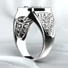 Vintage præget ring - signetring - scorpion design - 925 sterling sølv