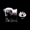 Broche en argent classique - épingle - conception de cheval d'échecs