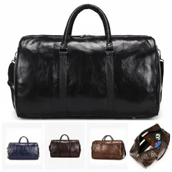 Bolsa de viagem / esporte na moda - couro - grande capacidade