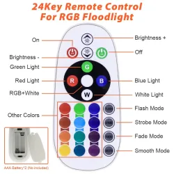 LED flomlys - vanntett arbeidslys - RGB - AC220V - 30W - 50W - 100W - 200W