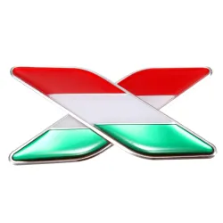 3D italiensk flagg - merke - emblem - bilklistremerke - Italia - 2 stk