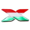 PegatinasBandera italiana 3D - insignia - emblema - pegatina para coche - Italia - 2 piezas