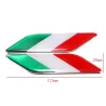 PegatinasBandera italiana 3D - insignia - emblema - pegatina para coche - Italia - 2 piezas