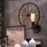 Retro wall light - metal lamp - industrial wheel designWall lights