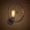 Retro vegglampe - metalllampe - industriell hjuldesign