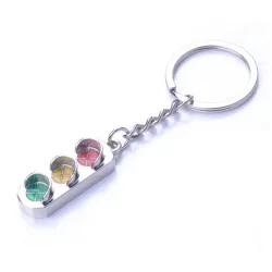 Creative metal keychain - traffic lights designKeyrings