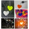 Porte-clés réfléchissant en forme de coeur - 5 pièces