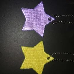 Porte-clés réfléchissant - en forme d'étoile - sécurité enfants - 5 pièces
