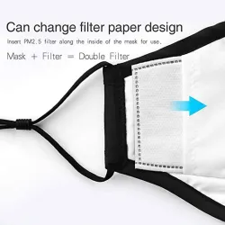 Máscaras faciais / bucais - reutilizáveis - antibacterianas - com filtro PM 2.5 - 4 peças