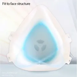 Silicone face mask - 4-layer composite self-priming filter - reusable - dust-proof - anti-bacterialMouth masks