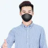 Beskyttende ansiktsmaske i silikon - gjenbrukbar - anti-støv - antibakteriell - luftventil - KN95-filter