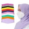 Skyddande ansiktsmask - 4-lagers - engångs - antidamm - antibakteriell - korsöglor - fiskform - 10 stycken