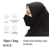 Skyddande ansiktsmask - 4-lagers - engångs - antidamm - antibakteriell - korsöglor - fiskform - 10 stycken