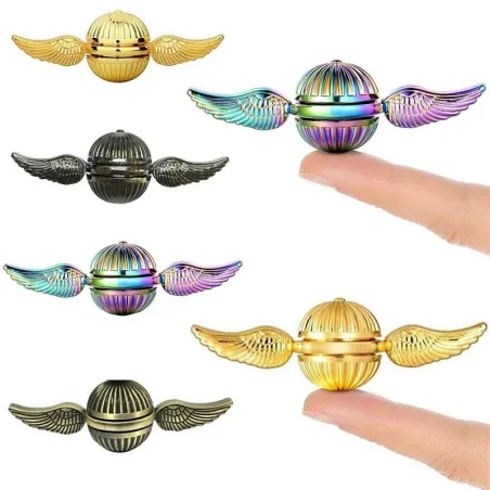 Hand fidget spinner - metall anti-stress leketøy - golden snitch - englevinger