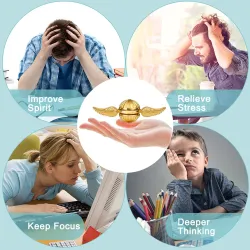 Hand fidget spinner - metall anti-stress leketøy - golden snitch - englevinger