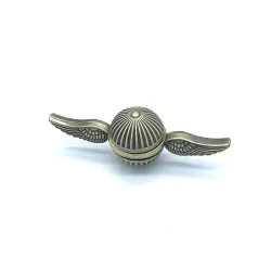 Hand fidget spinner - metal anti-stress legetøj - gylden snitch - englevinger