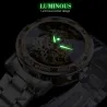 WINNER - montre de luxe - mécanique - lumineuse - avec diamants - design squelette transparent - avec boîte