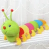 Farverig larve - plyslegetøj - 50 cm