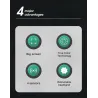 Automatisk mørklægningssvejsehjelm - solenergi - automatisk Li-batteri - ægte farve - 4 sensorer