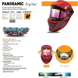 Masque de soudage auto-obscurcissant - 3 filtres - DIN 4 - capteurs optiques ANSI CSA AS/NZS