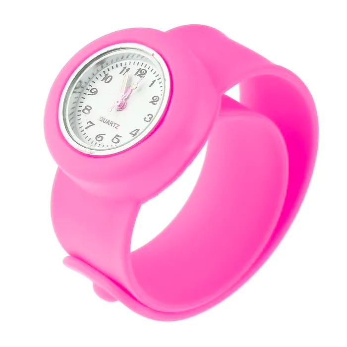 Relógio infantil de silicone - pulseira de encaixe