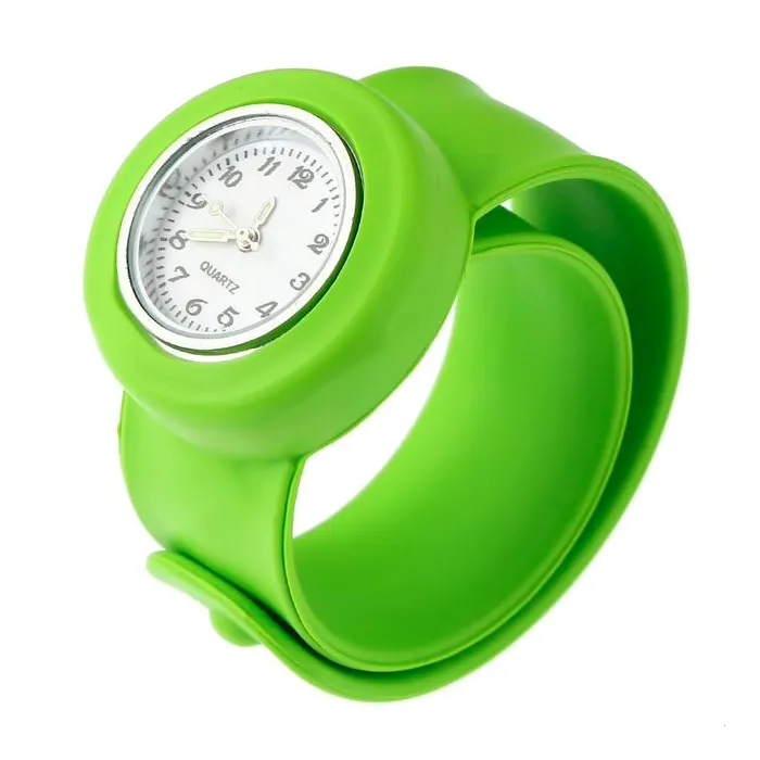 Relógio infantil de silicone - pulseira de encaixe