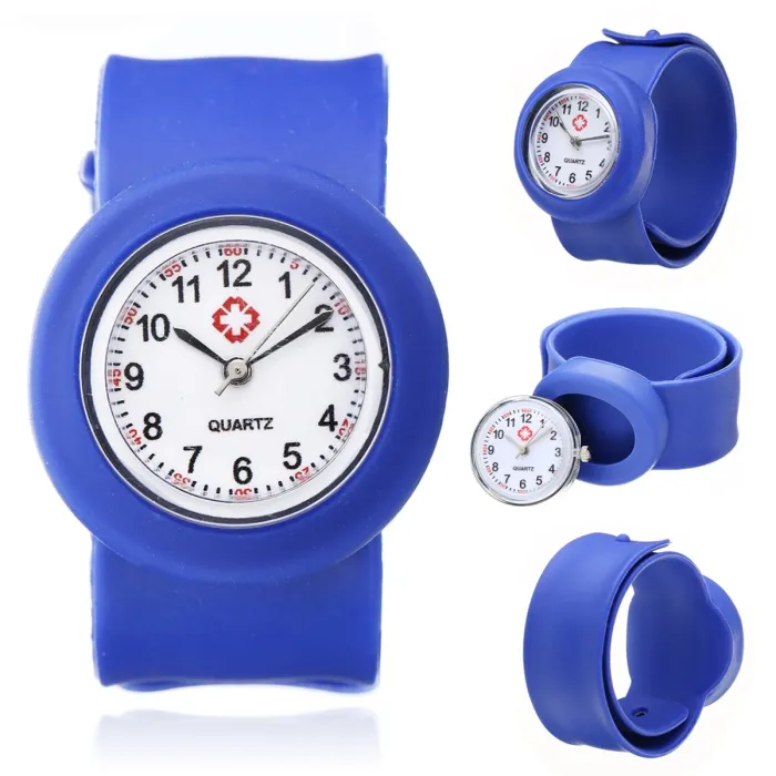 Relógio infantil de quartzo na moda - pulseira de silicone de encaixe