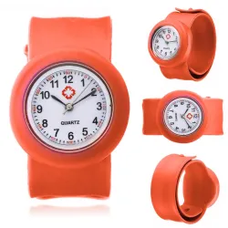 Relógio infantil de quartzo na moda - pulseira de silicone de encaixe