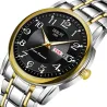 Montre mécanique de luxe - quartz - aiguilles lumineuses - étanche - acier inoxydable
