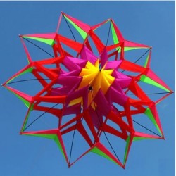 Latawiec sportowy / plażowy - kwiat 3D - z rączką / linkąLatawce
