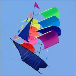 Pipa à vela - veleiro 3D - com cabo / linha
