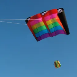Beach rainbow kite - med handtag / enkellina