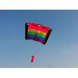 Beach rainbow kite - med handtag / enkellina