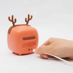 Digital LED alarm clock - with backlight - USB - rabbit / deer ears - leavesClocks