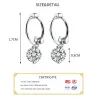 Boucles d'oreilles créoles avec zircone - argent sterling 925