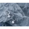 Bøjle øreringe med zirconia - 925 sterling sølv