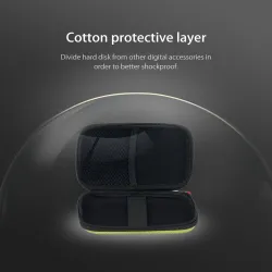 External HDD caseBolsa de almacenamiento protectora para disco duro de 2,5 pulgadas - con cremallera