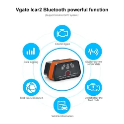 DiagnósticoVgate iCar 2 - WIFI - OBD2 - lectura del código de error del coche - diagnóstico - escáner - ELM327 OBDII