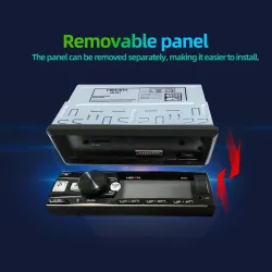 Din 1Autorradio - mando a distancia - panel extraíble - Bluetooth - 1DIN - 2,5 pulgadas - 12V - FM - USB - AUX-IN - MP3