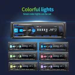 Bilradio - fjernkontroll - avtakbart panel - Bluetooth - 1DIN - 2,5 tommer - 12V - FM - USB - AUX-IN - MP3