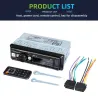 Bilradio - fjärrkontroll - avtagbar panel - Bluetooth - 1DIN - 2,5 tum - 12V - FM - USB - AUX-IN - MP3