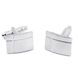 GemelosElegantes gemelos rectangulares - acero inoxidable