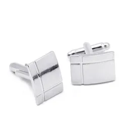 Stylish rectangle cufflinks - stainless steelCufflinks