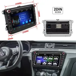 Bilradio - X8 - Carplay - 2 Din - Android - Bluetooth - CAN BUS - Mirror Link - USB - TF