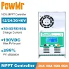 PowMr MPPT - solpanelsregulator - laddningskontroll - LCD-bakgrundsbelysning - 30A - 40A - 50A - 60A