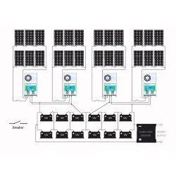 PowMr MPPT - solpanelsregulator - laddningskontroll - LCD-bakgrundsbelysning - 30A - 40A - 50A - 60A
