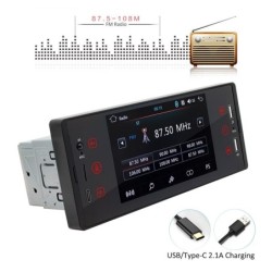 Bilradio - kamera - fjernbetjening - M150 - 1 Din - 5 tommer - Bluetooth - Android - Mirror Link - USB