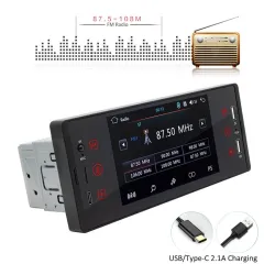Rádio do carro - câmera - controle remoto - M150 - 1 Din - 5 polegadas - Bluetooth - Android - Mirror Link - USB