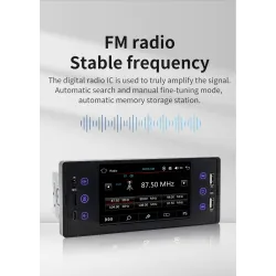 Bilradio - kamera - fjärrkontroll - M150 - 1 Din - 5 tum - Bluetooth - Android - Mirror Link - USB
