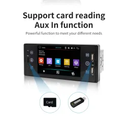 Rádio do carro - câmera - controle remoto - M150 - 1 Din - 5 polegadas - Bluetooth - Android - Mirror Link - USB